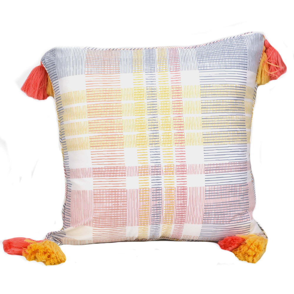 Coral Crush Tassels Decorative Throw Pillow 18" x 18" Throw Pillows By Donna Sharp