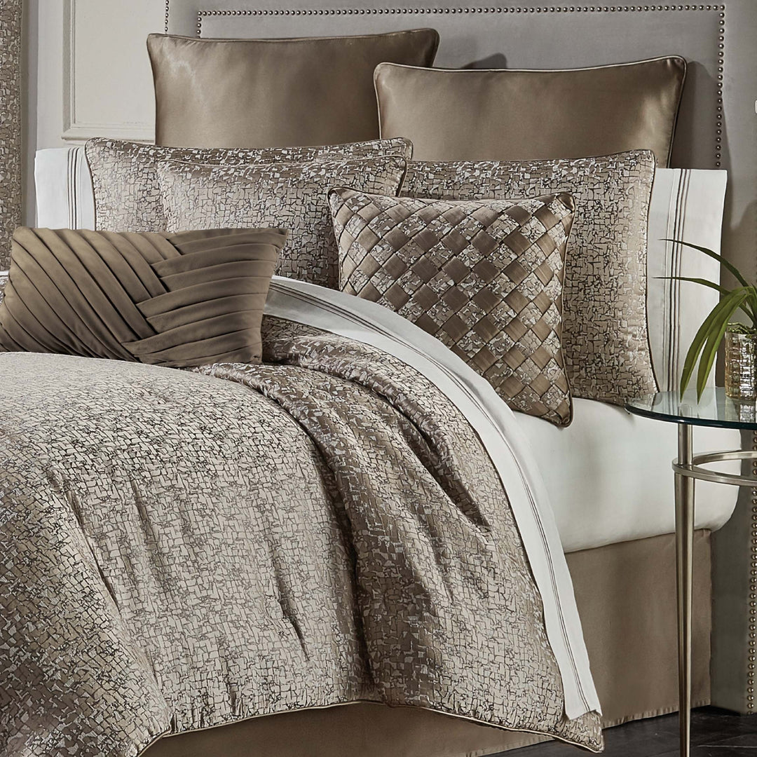 Cracked Taupe Ice 4-Piece Comforter Set By J Queen Comforter Sets By J. Queen New York