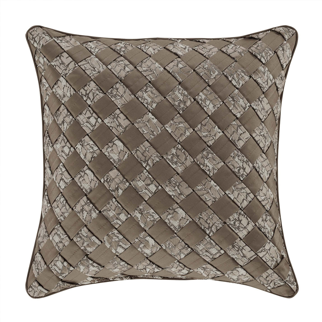 Cracked Taupe Ice Decorative Throw Pillow 18"W x 18"L By J Queen Throw Pillows By J. Queen New York