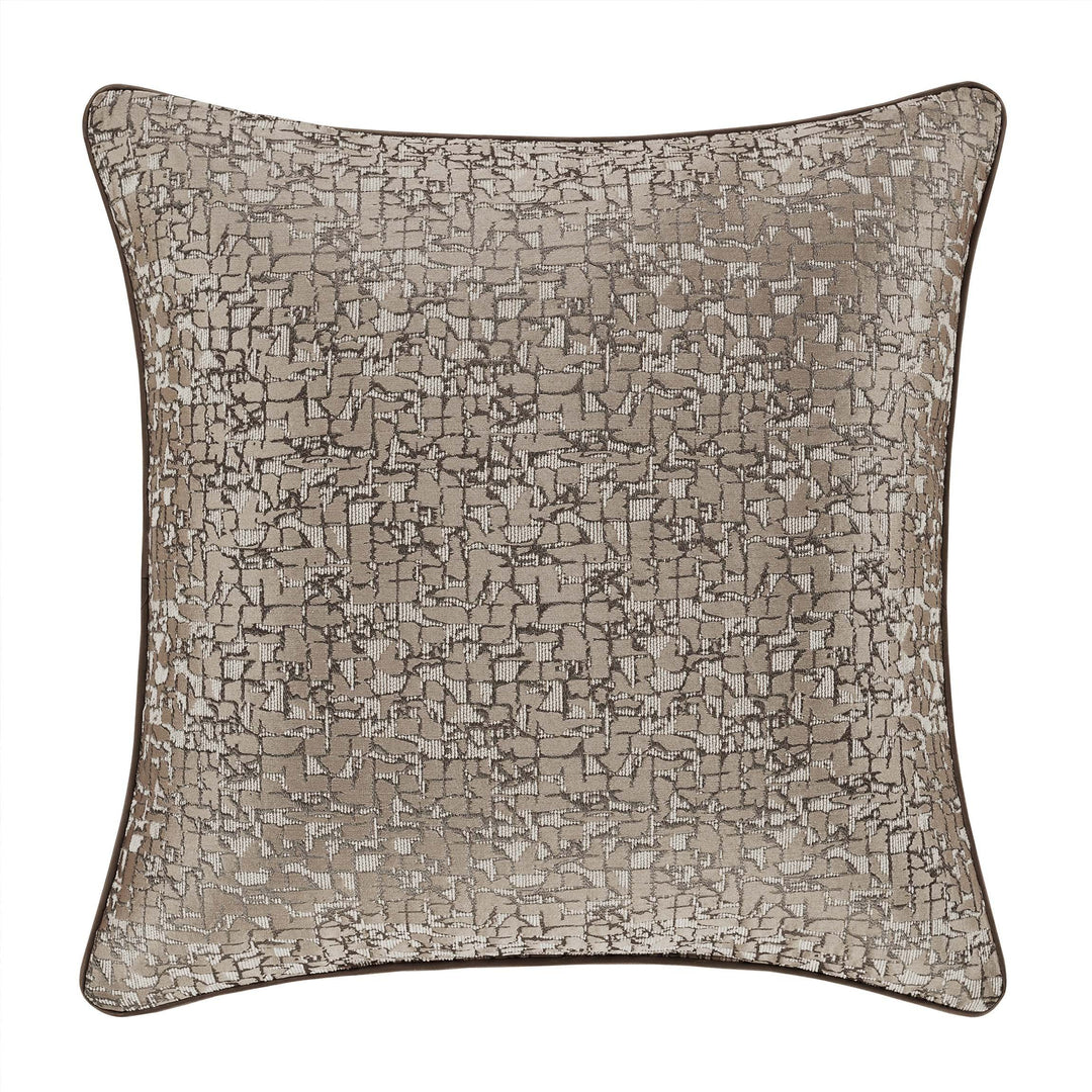 Cracked Taupe Ice Decorative Throw Pillow 20" x 20" By J Queen Throw Pillows By J. Queen New York