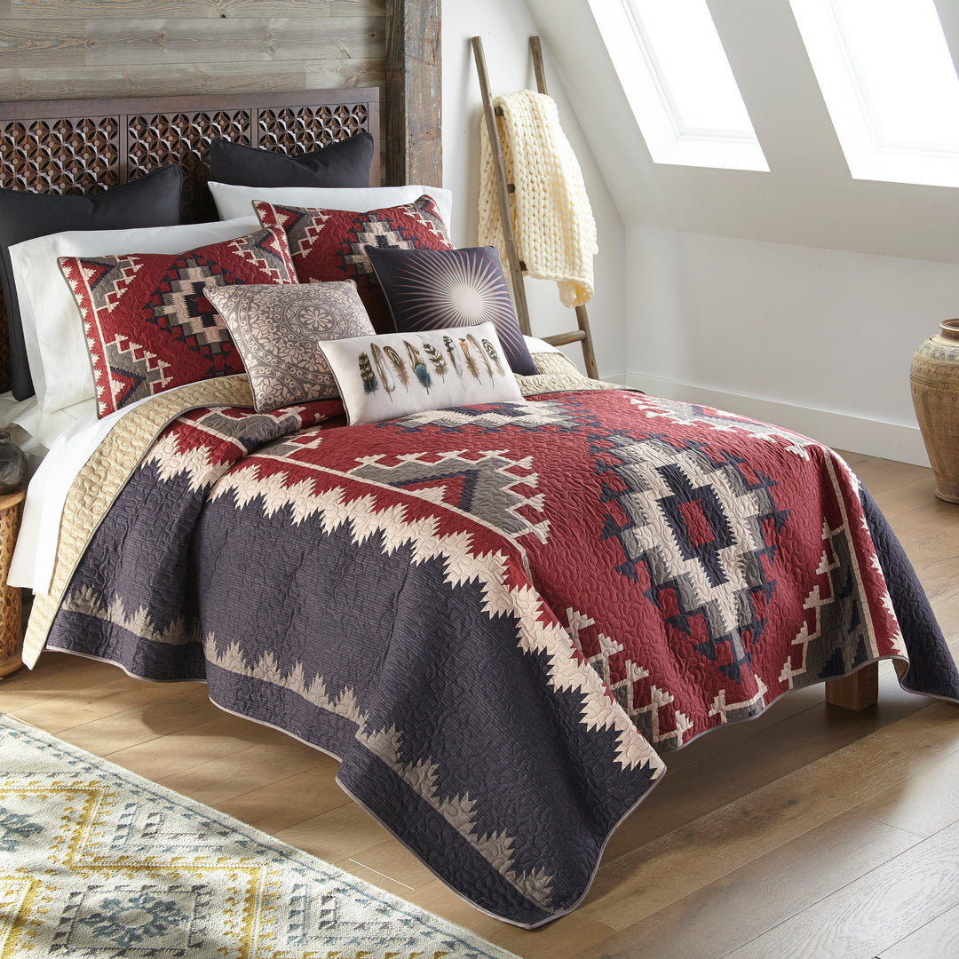 Mojava Red 3-Piece Quilt Set Quilt Sets By Donna Sharp
