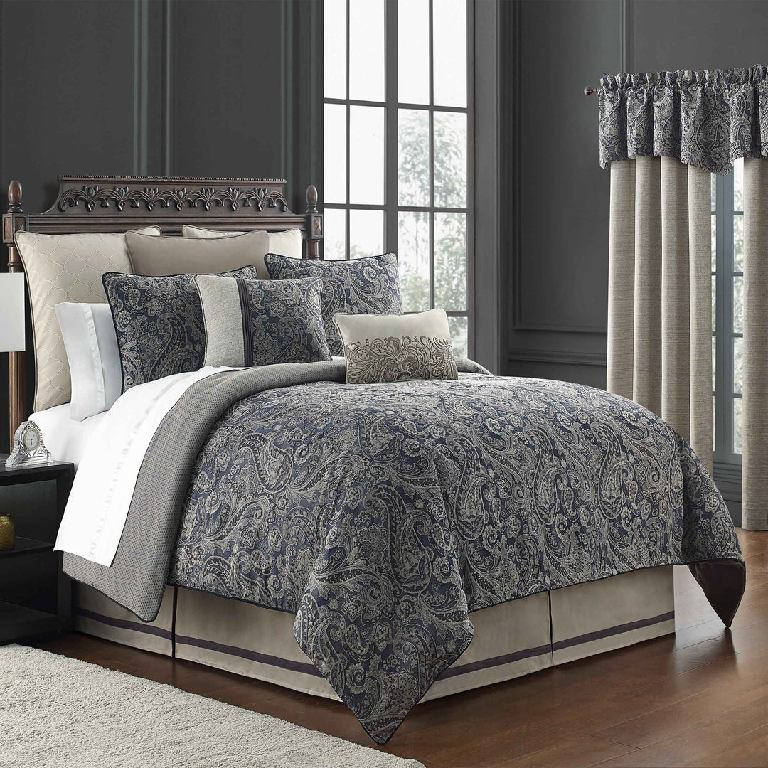 Danehill Blue 4-Piece Comforter Set Comforter Sets By Waterford