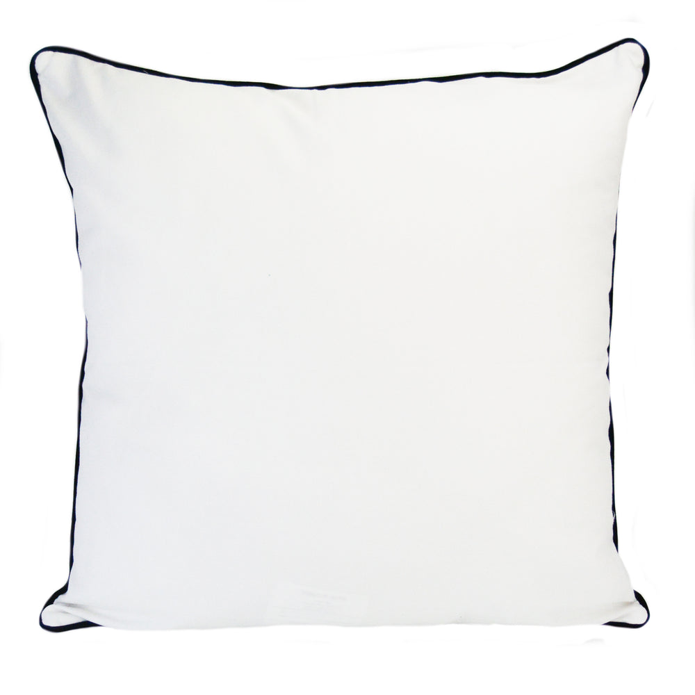 Dawson "White Emblem" Square Decorative Throw Pillow 18" x 18" Throw Pillows By Donna Sharp