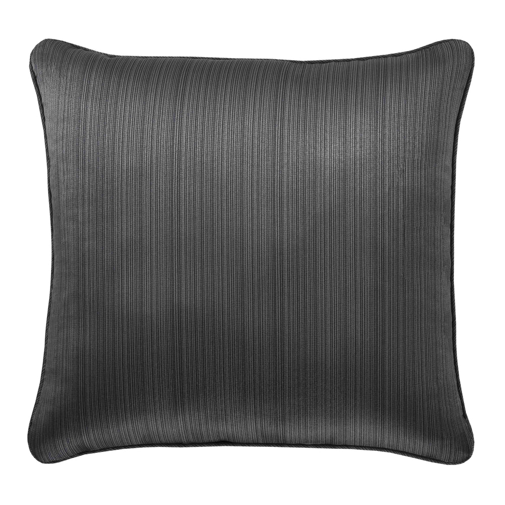 J Queen Deco Charcoal Square Decorative Throw Pillow 18" x 18" Throw Pillows By J. Queen New York