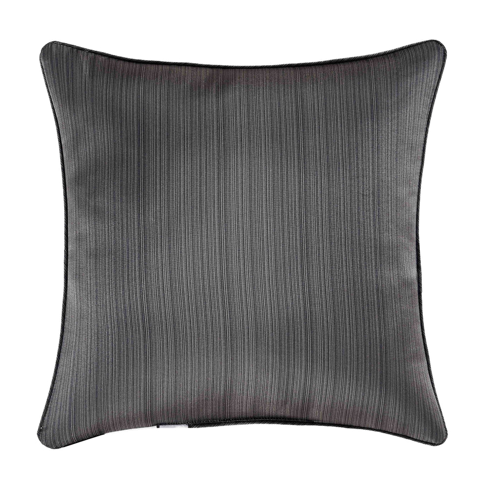J Queen Deco Charcoal Square Decorative Throw Pillow 20" x 20" Throw Pillows By J. Queen New York