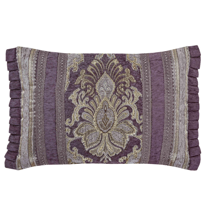 Dominique Lavender Boudoir Decorative Throw Pillow 23" x 15" Throw Pillows By J. Queen New York