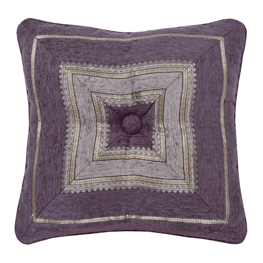 Dominique Lavender Square Decorative Throw Pillow 18" x 18" Throw Pillows By J. Queen New York