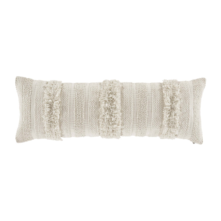 Driftwood Linen Lumbar Decorative Decorative Throw Pillow 40" x 14" By J Queen Throw Pillows By J. Queen New York
