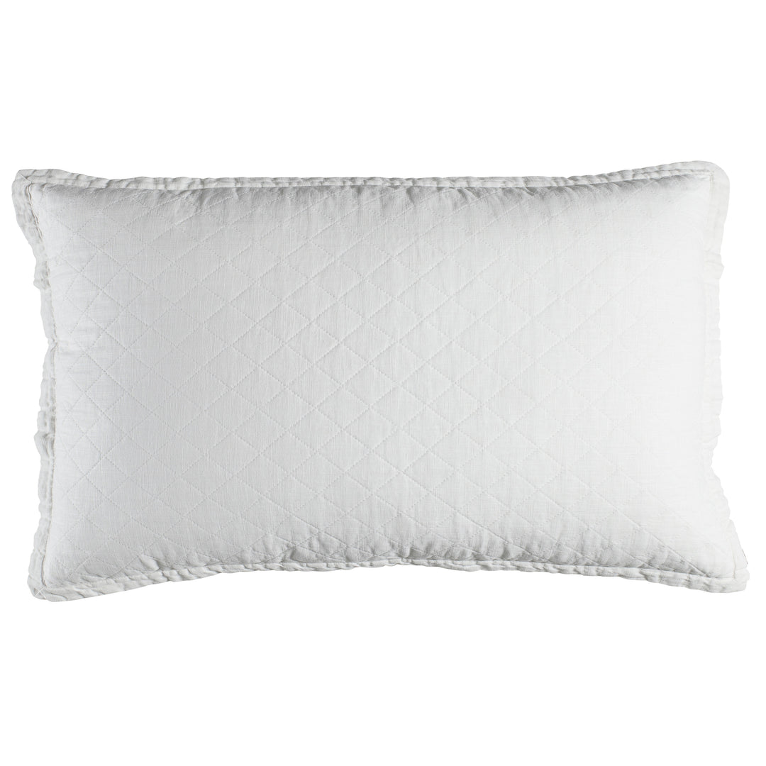 Emily White Linen Diamond Quilted Pillow Throw Pillows By Lili Alessandra