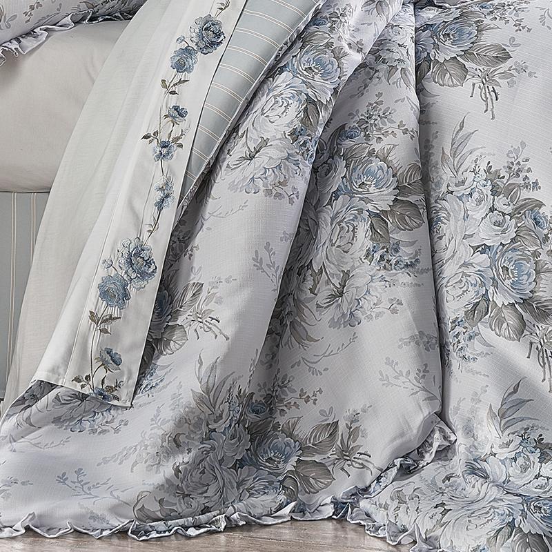 Estelle Blue 4-Piece Comforter Set By J Queen Comforter Sets By J. Queen New York