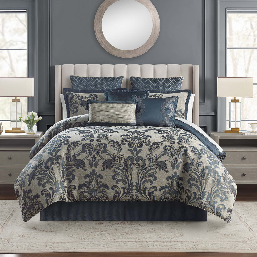 Everett Teal 6 Piece Comforter Set Comforter Sets By Waterford