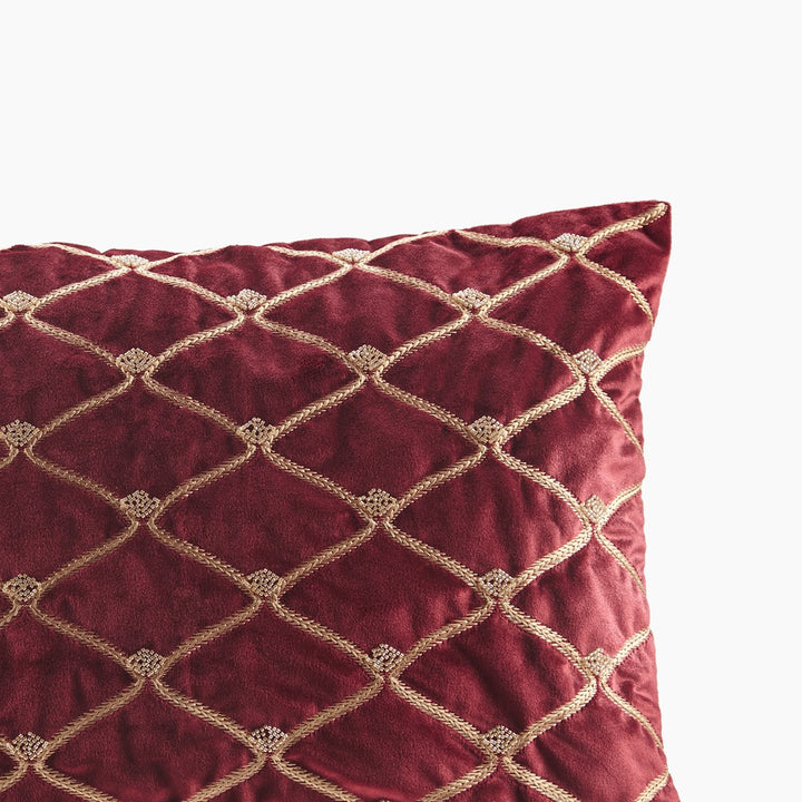 Galleria Red Boudoir Decorative Throw Pillow 22" x 15" Throw Pillows By Croscill Home LLC