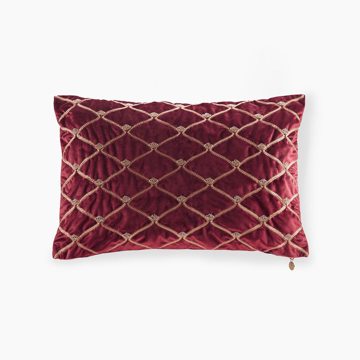 Galleria Red Boudoir Decorative Throw Pillow 22" x 15" Throw Pillows By Croscill Home LLC