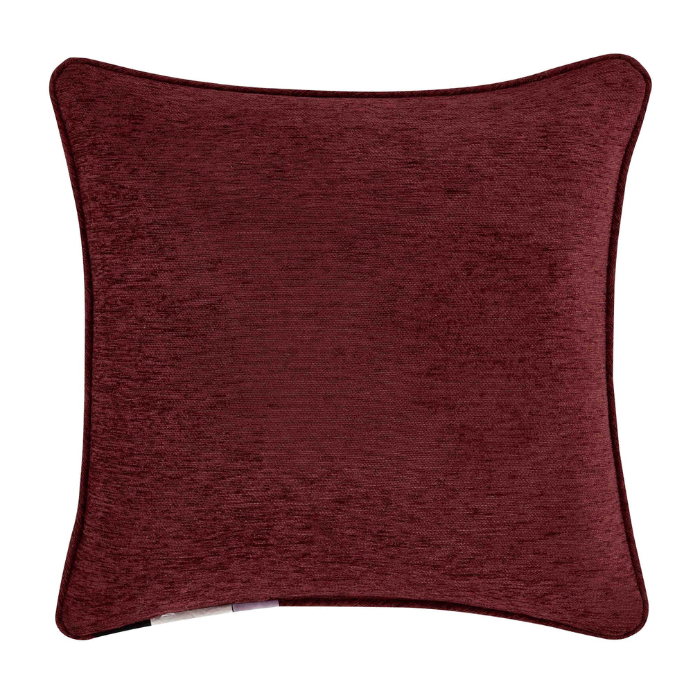 Garnet Red Square Decorative Throw Pillow 18" x 18" By J Queen Throw Pillows By J. Queen New York