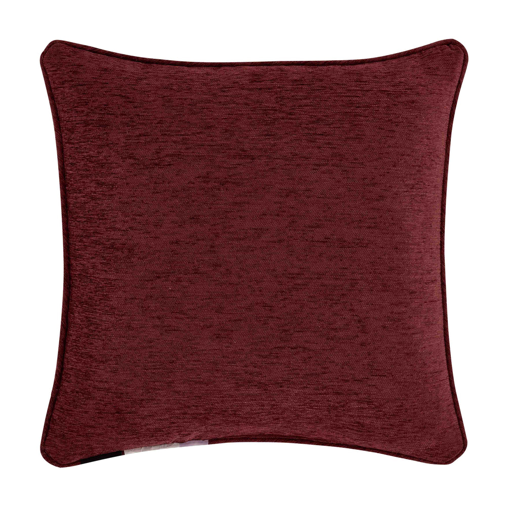 Garnet Red Square Decorative Throw Pillow 20" x 20" By J Queen Throw Pillows By J. Queen New York