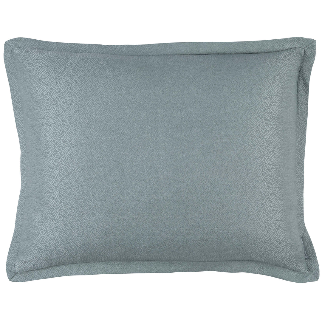 Gia Blue Cotton/Silk Decorative Throw Pillow Throw Pillows By Lili Alessandra