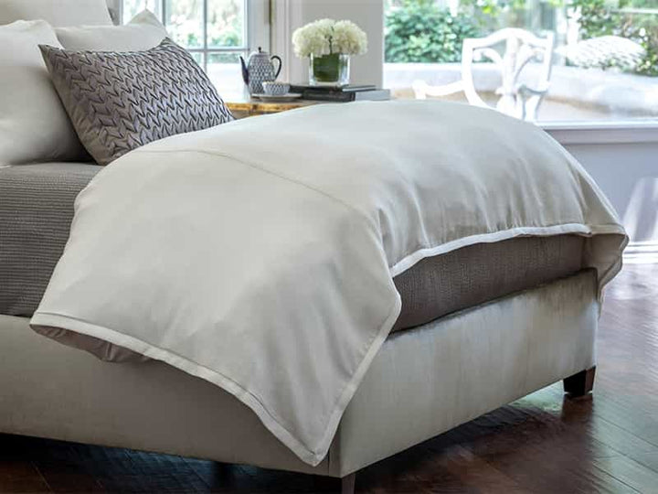 Gia Ivory Cotton/Silk Duvet Cover Duvet Covers By Lili Alessandra