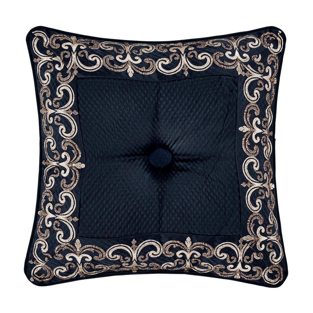 Giardino Blue Square Decorative Throw Pillow 18" x 18" By J Queen Throw Pillows By J. Queen New York