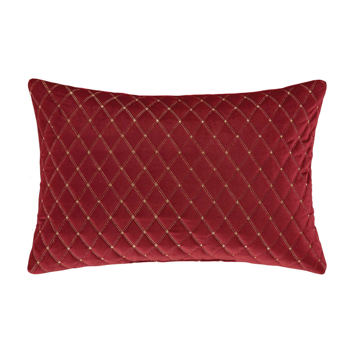 Grandeur Crimson Boudoir Decorative Throw Pillow 21" x 14" Throw Pillows By J. Queen New York