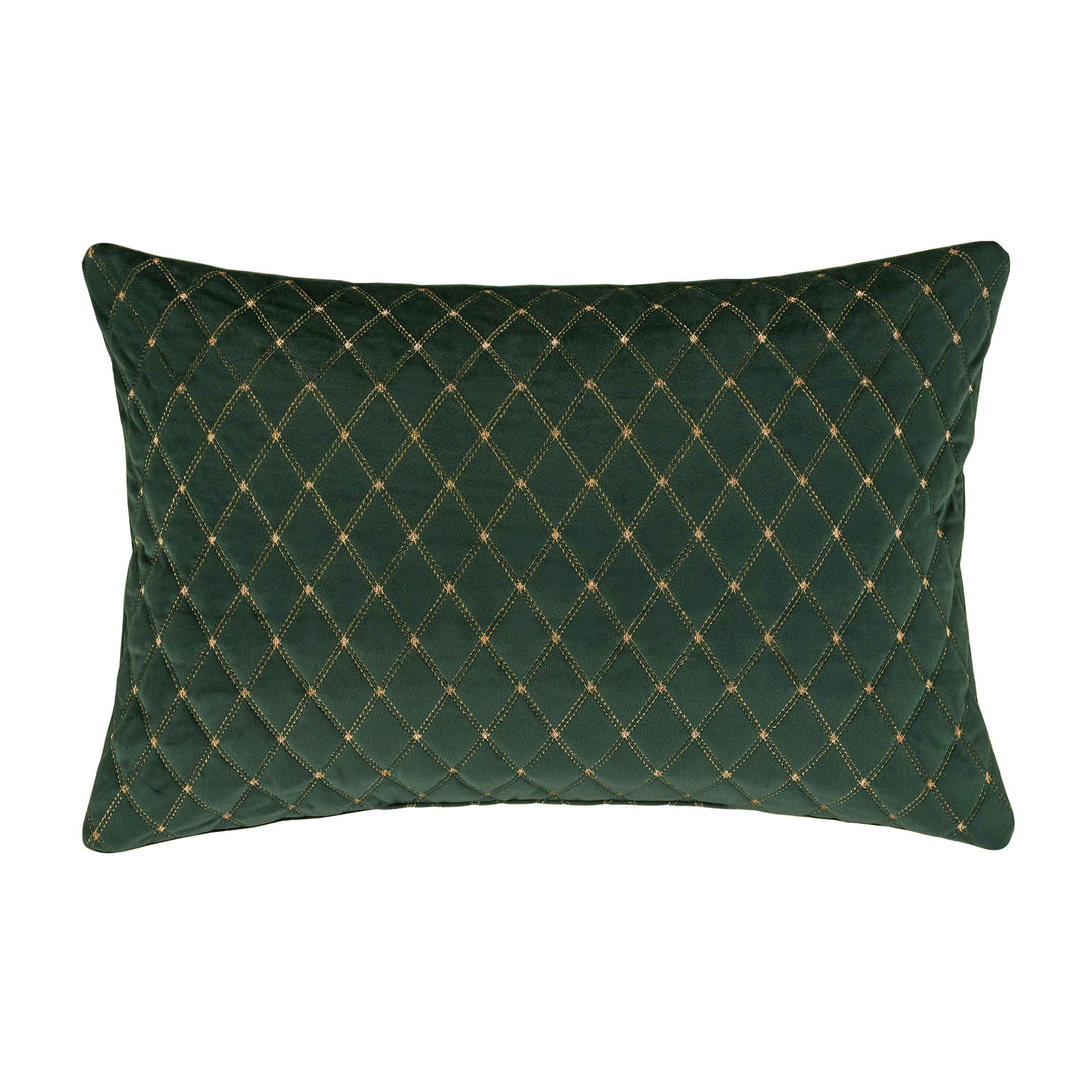Grandeur Evergreen Boudoir Decorative Throw Pillow 21" x 14" Throw Pillows By J. Queen New York