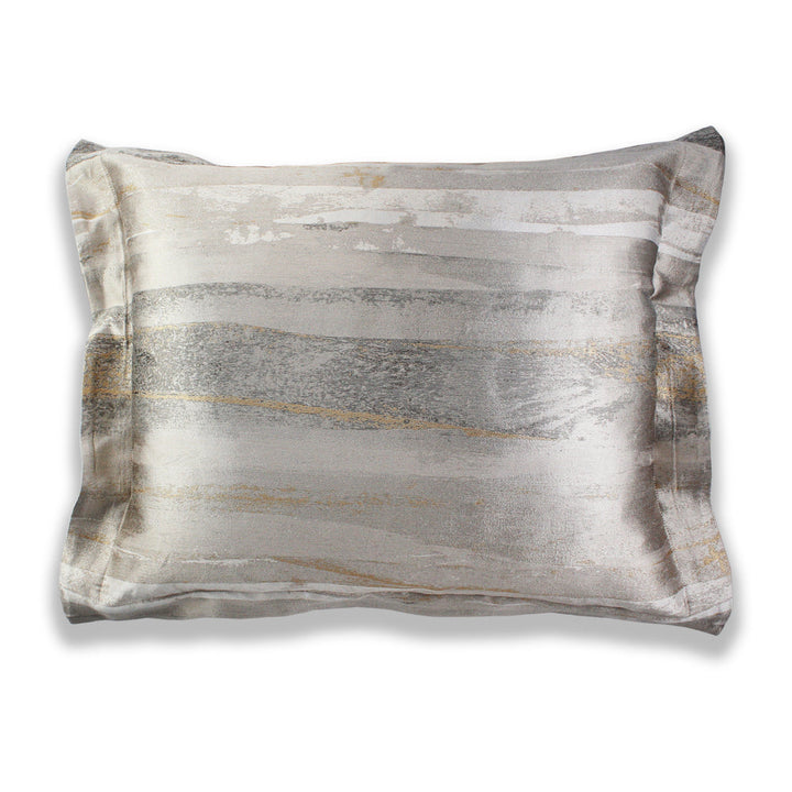 Horizon Silver Oblong Decorative Throw Pillow 30" x 25" Throw Pillows By Ann Gish