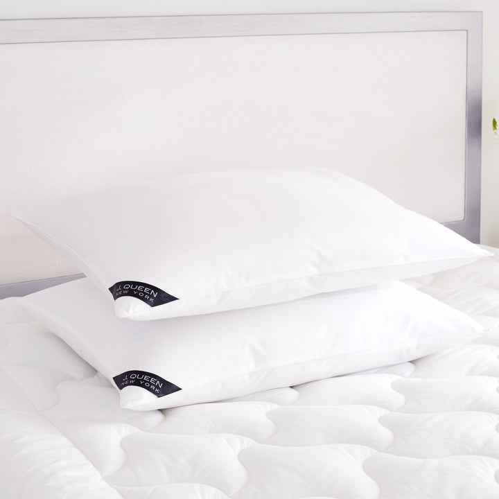 Royalty 233 White Medium Pillow Pair By J Queen Pillow Inserts By J. Queen New York