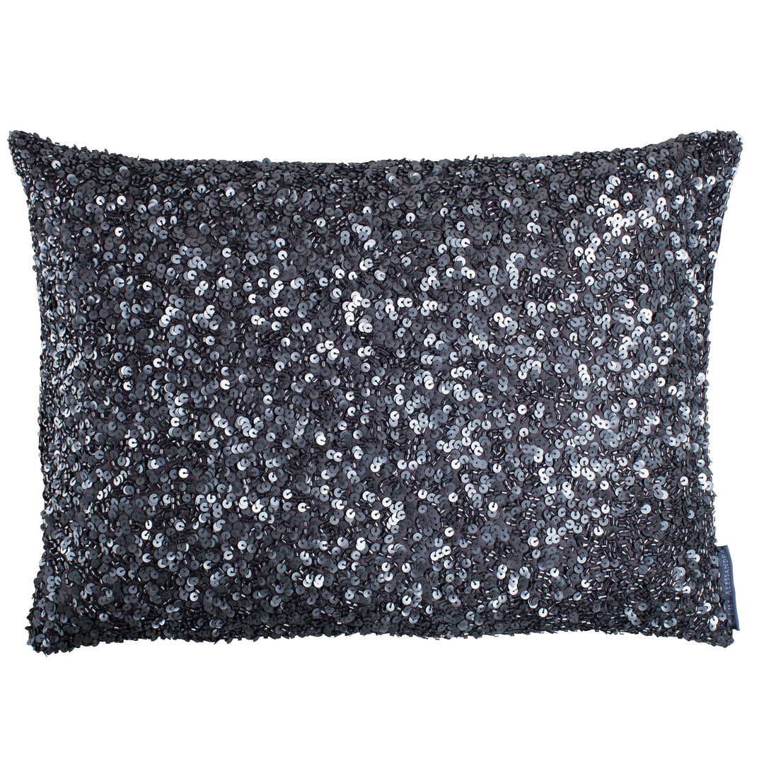 Jewel Silver Beads Rectangle Pillow Throw Pillows By Lili Alessandra