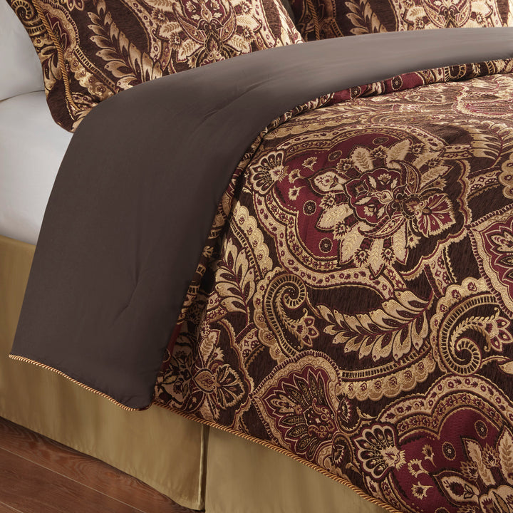 Julius Red 4-Piece Comforter Set By Croscill Comforter Sets By Croscill Home LLC
