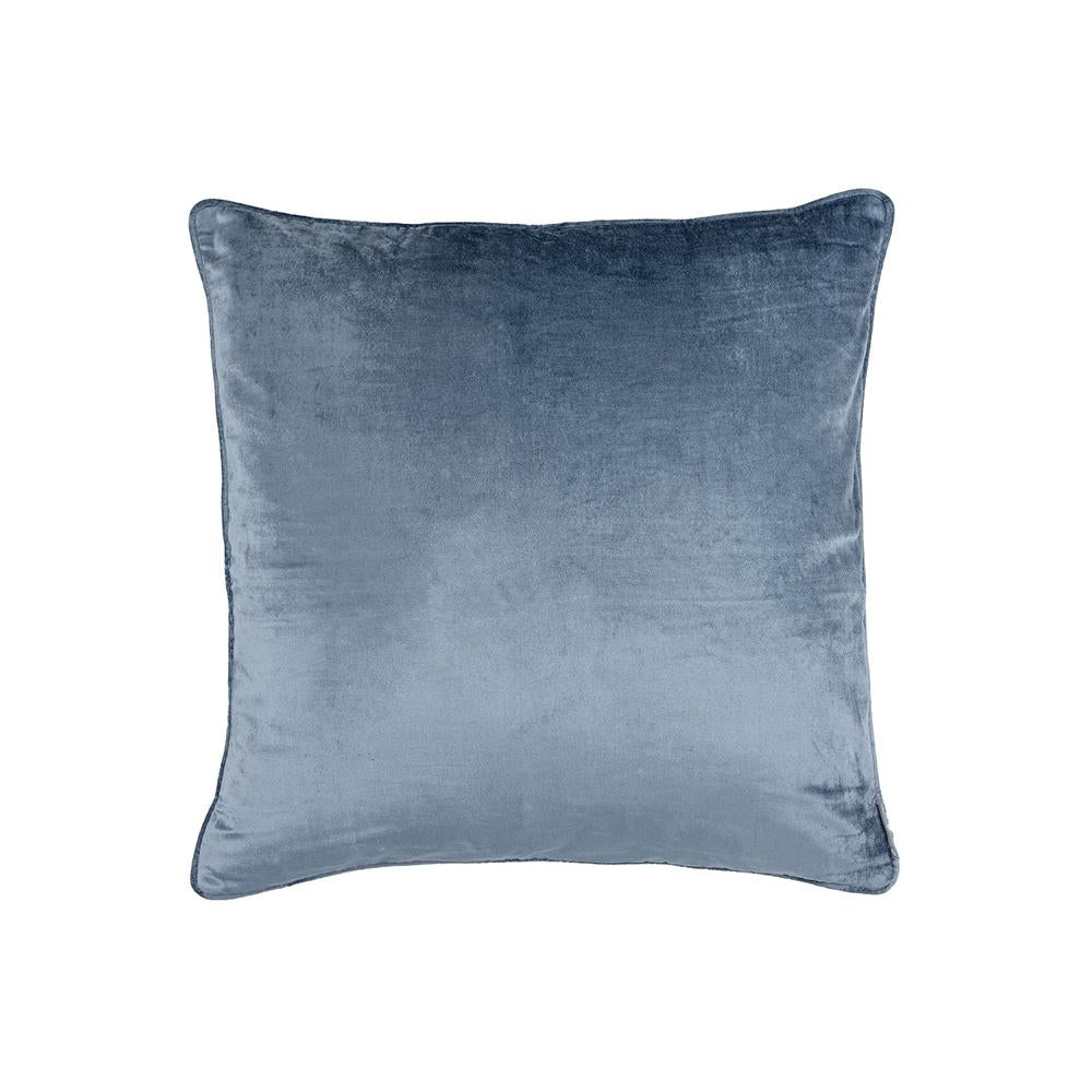 Milo Smoky Blue Square Decorative Throw Pillow 24" x 24" Throw Pillows By Lili Alessandra