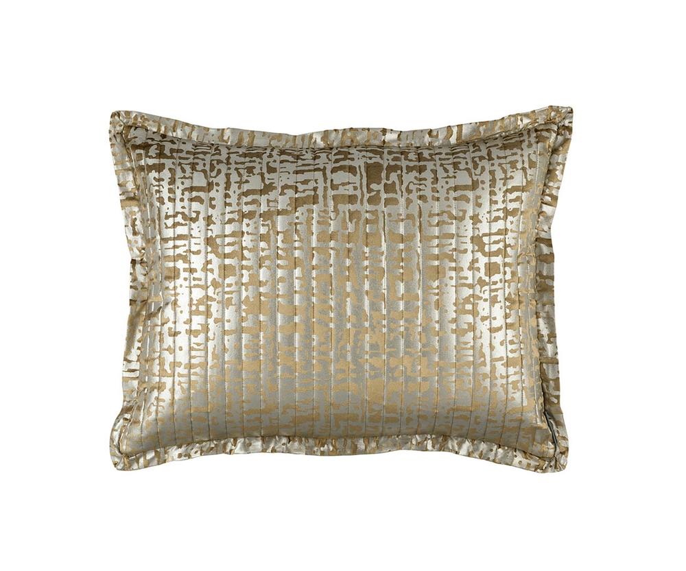 Jolie Straw Velvet / Gold Print Decorative Throw Pillow Throw Pillows By Lili Alessandra
