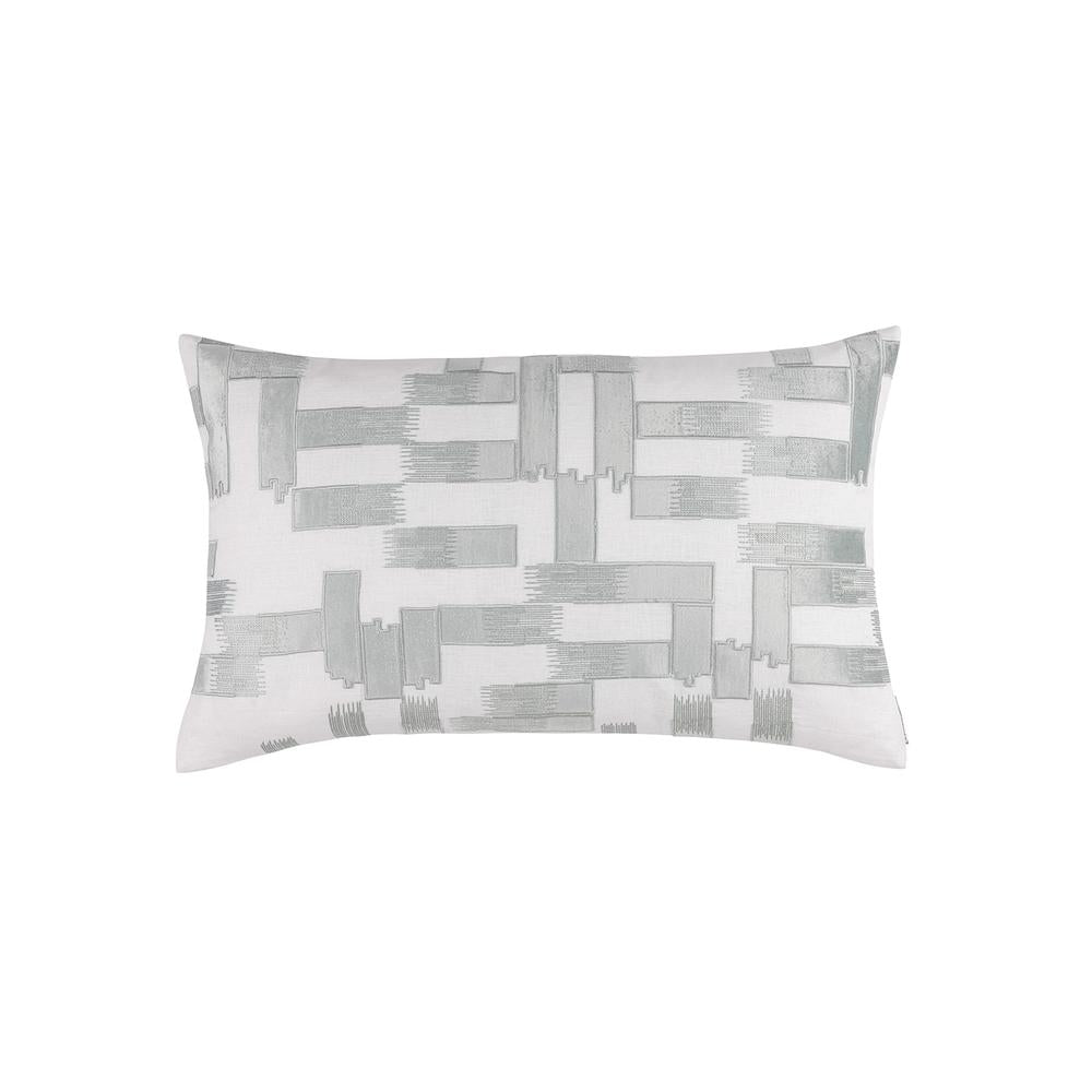 Capri White Aquamarine Rectangle Decorative Throw Pillow 30 x 18 Throw Pillows By Lili Alessandra