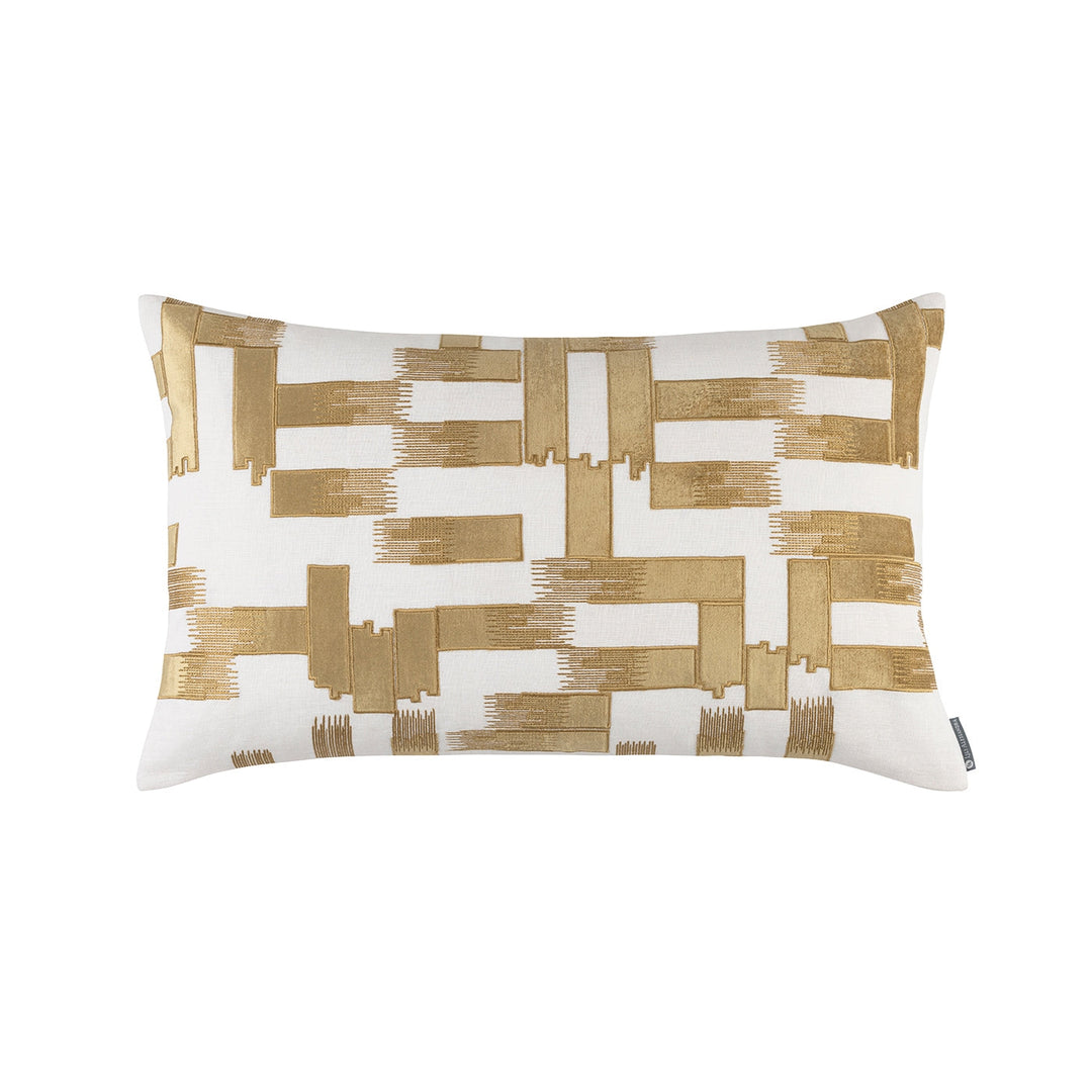Capri White Rectangle Decorative Throw Pillow 30" x 18" Throw Pillows By Lili Alessandra