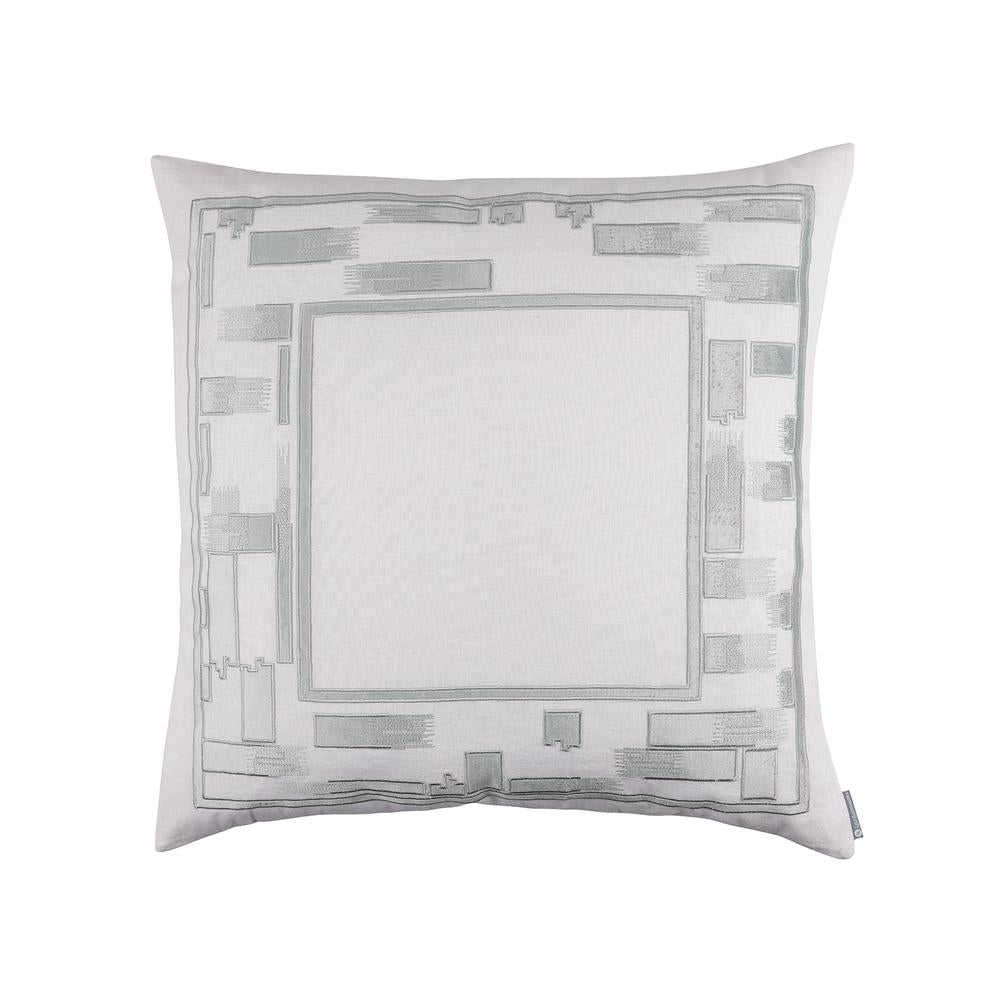 Capri White Aquamarine Euro Decorative Throw Pillow Pillow 28 x 28 Throw Pillows By Lili Alessandra