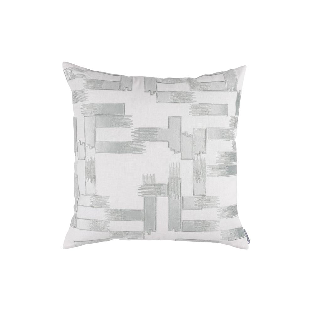Capri White Aquamarine Square Decorative Throw Pillow 24 x 24 Throw Pillows By Lili Alessandra