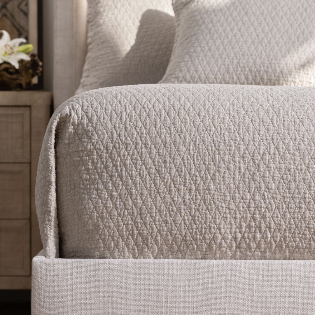 Dawn Natural Quilted Coverlet Coverlet By Lili Alessandra