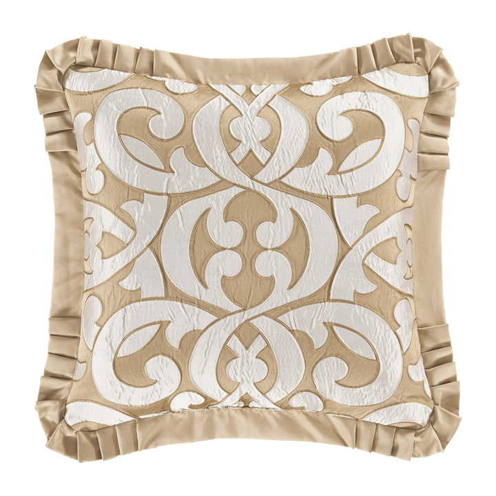LaBoheme Embellished Square Decorative Throw Pillow 20" x 20" By J Queen- Throw Pillows By J. Queen New York
