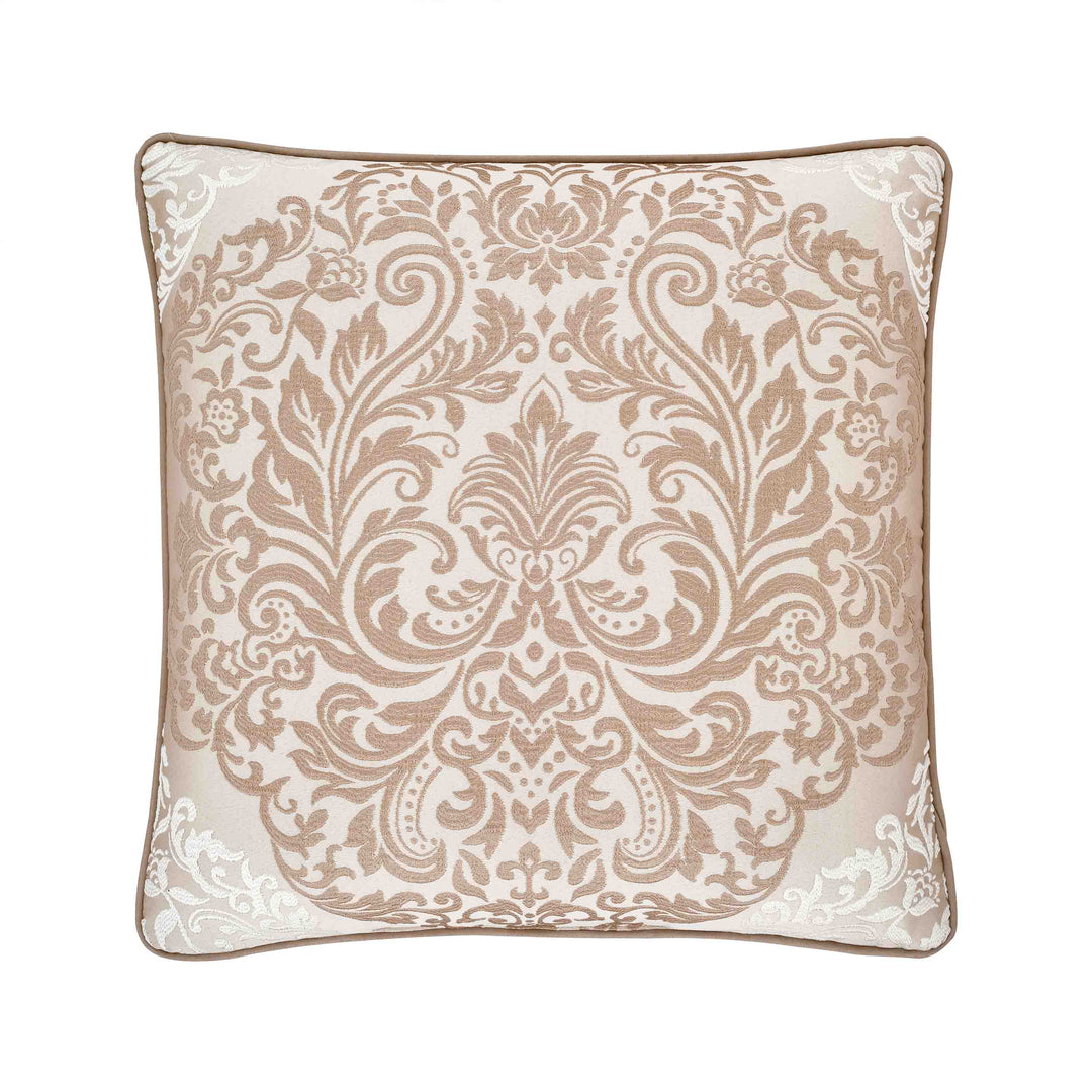 LaScala Gold Square Decorative Throw Pillow 20" x 20" By J Queen Throw Pillows By J. Queen New York