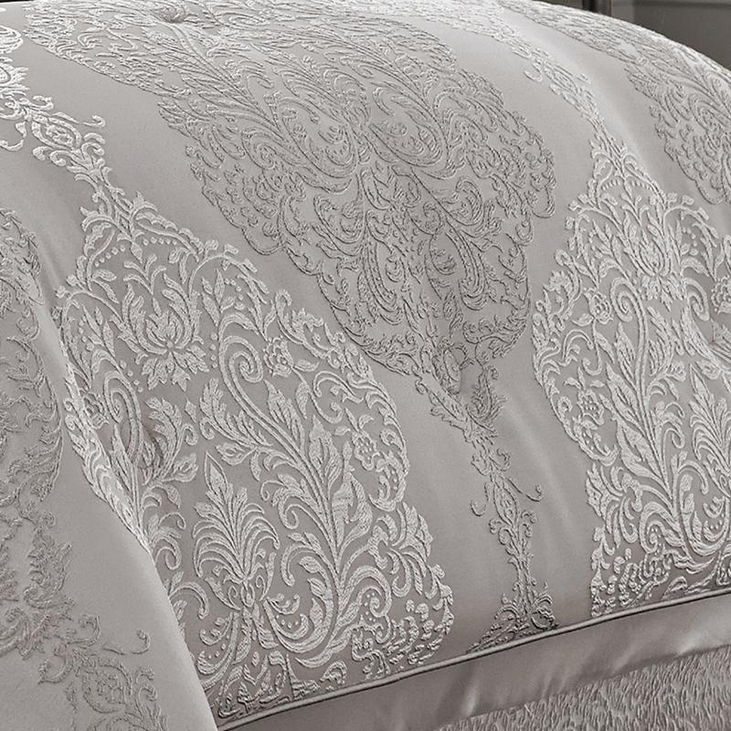 LaScala Silver 4-Piece Comforter Set By J Queen – Latest Bedding