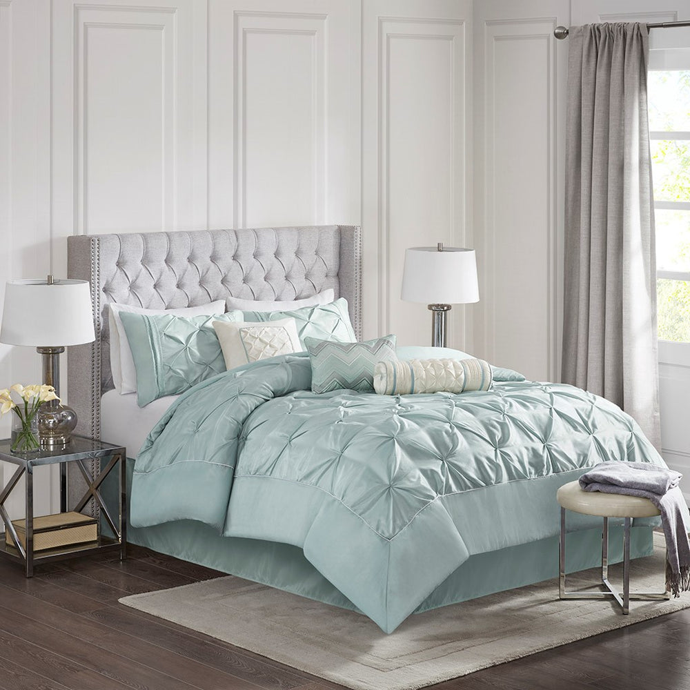 Laurel Seafoam 7-Piece Comforter Set Comforter Sets By JLA HOME/Olliix (E & E Co., Ltd)