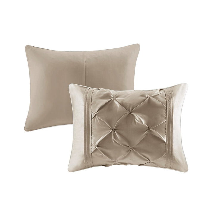 Laurel Taupe 7-Piece Comforter Set Comforter Sets By JLA HOME/Olliix (E & E Co., Ltd)
