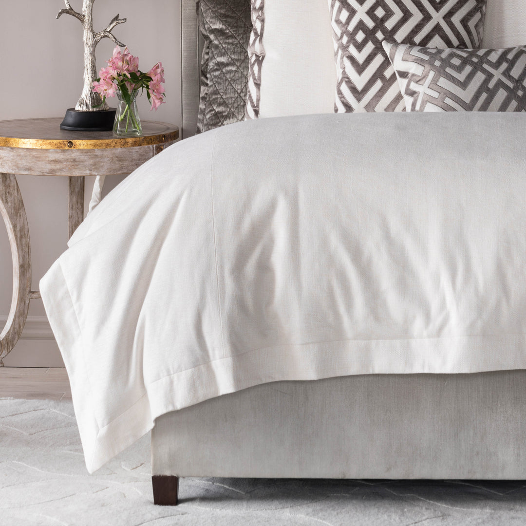 Laurie Ivory Basketweave Duvet Cover Duvet Covers By Lili Alessandra