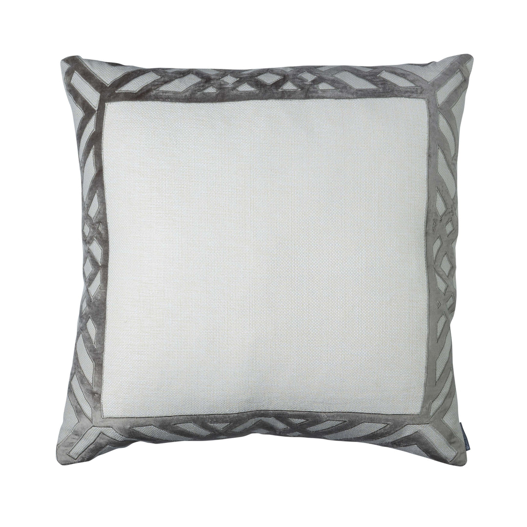 Laurie Ivory Karl Basketweave Euro Decorative Throw Pillow Throw Pillows By Lili Alessandra
