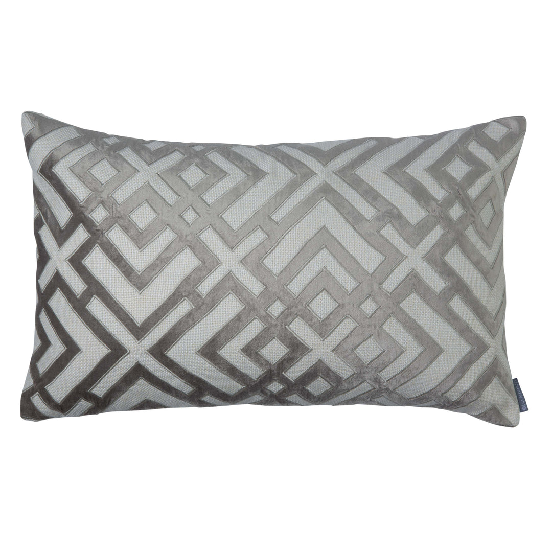 Laurie Ivory Karl Basketweave Rectangle Decorative Throw Pillow 30" x 18" Throw Pillows By Lili Alessandra