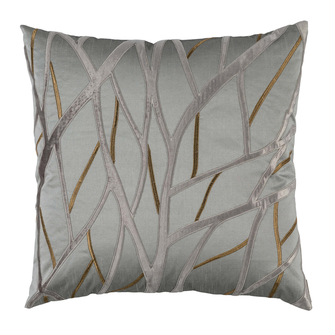 Laurie Stone Twig Silk Antique Gold Decorative Throw Pillow Throw Pillows By Lili Alessandra
