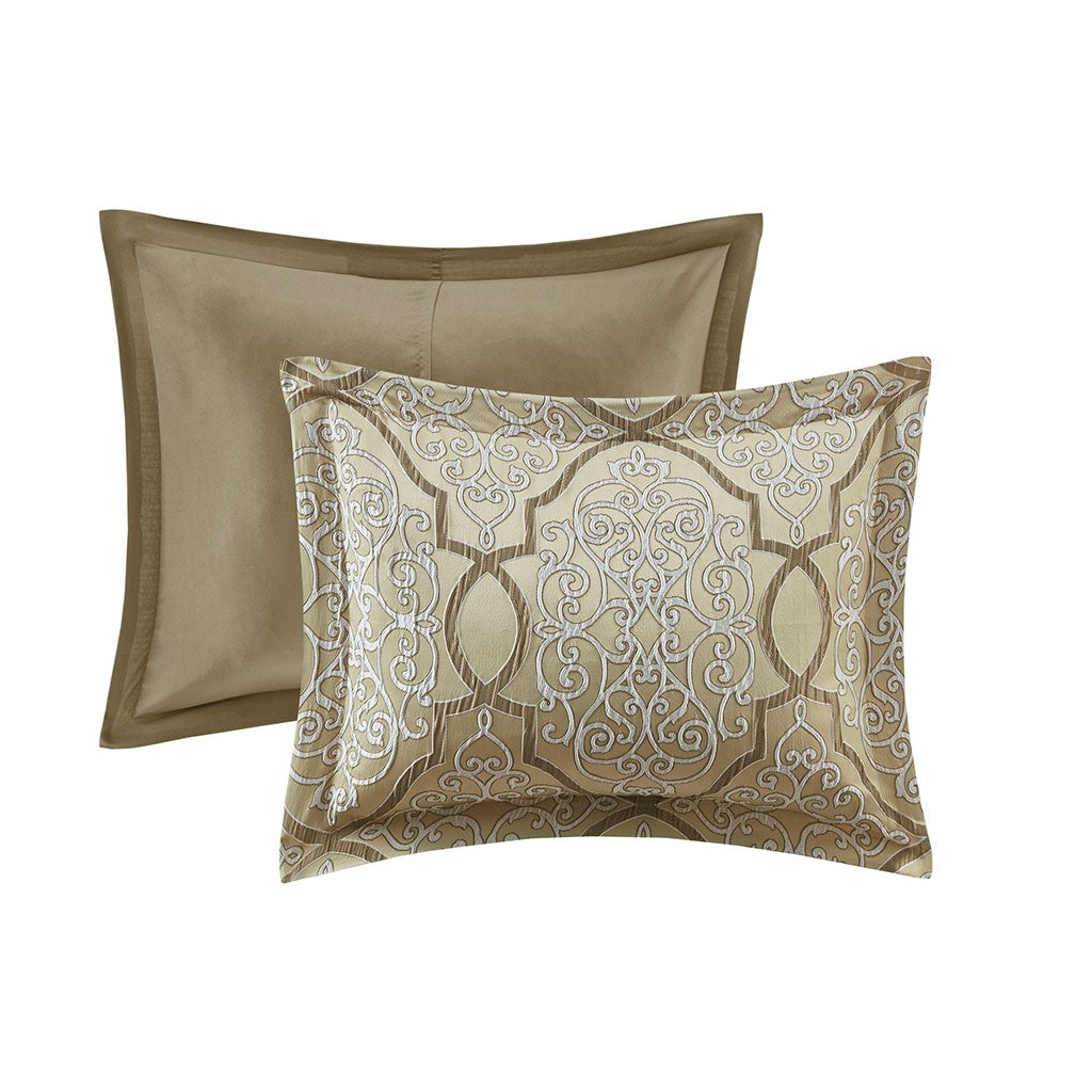 Lavine Gold 12-Piece Comforter Set Comforter Sets By JLA HOME/Olliix (E & E Co., Ltd)