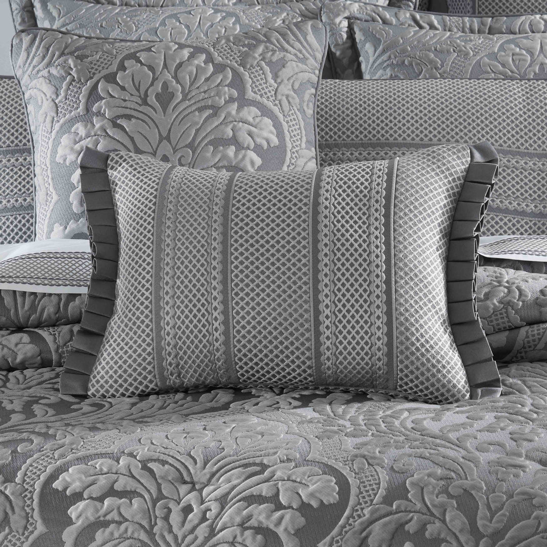 Leonardo Charcoal Boudoir Decorative Throw Pillow 20" x 15" By J Queen Throw Pillows By J. Queen New York