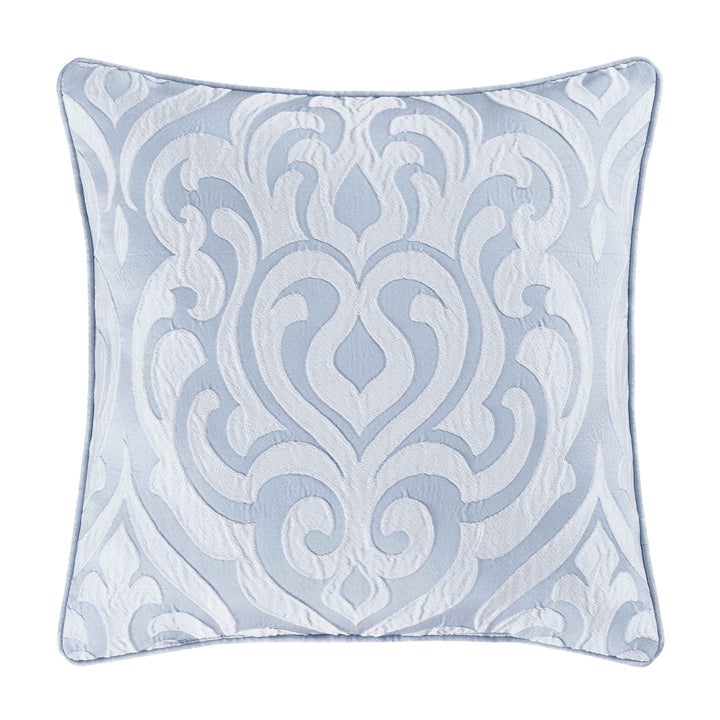 Liana Powder Blue Square Decorative Throw Pillow 18" x 18" Throw Pillows By J. Queen New York