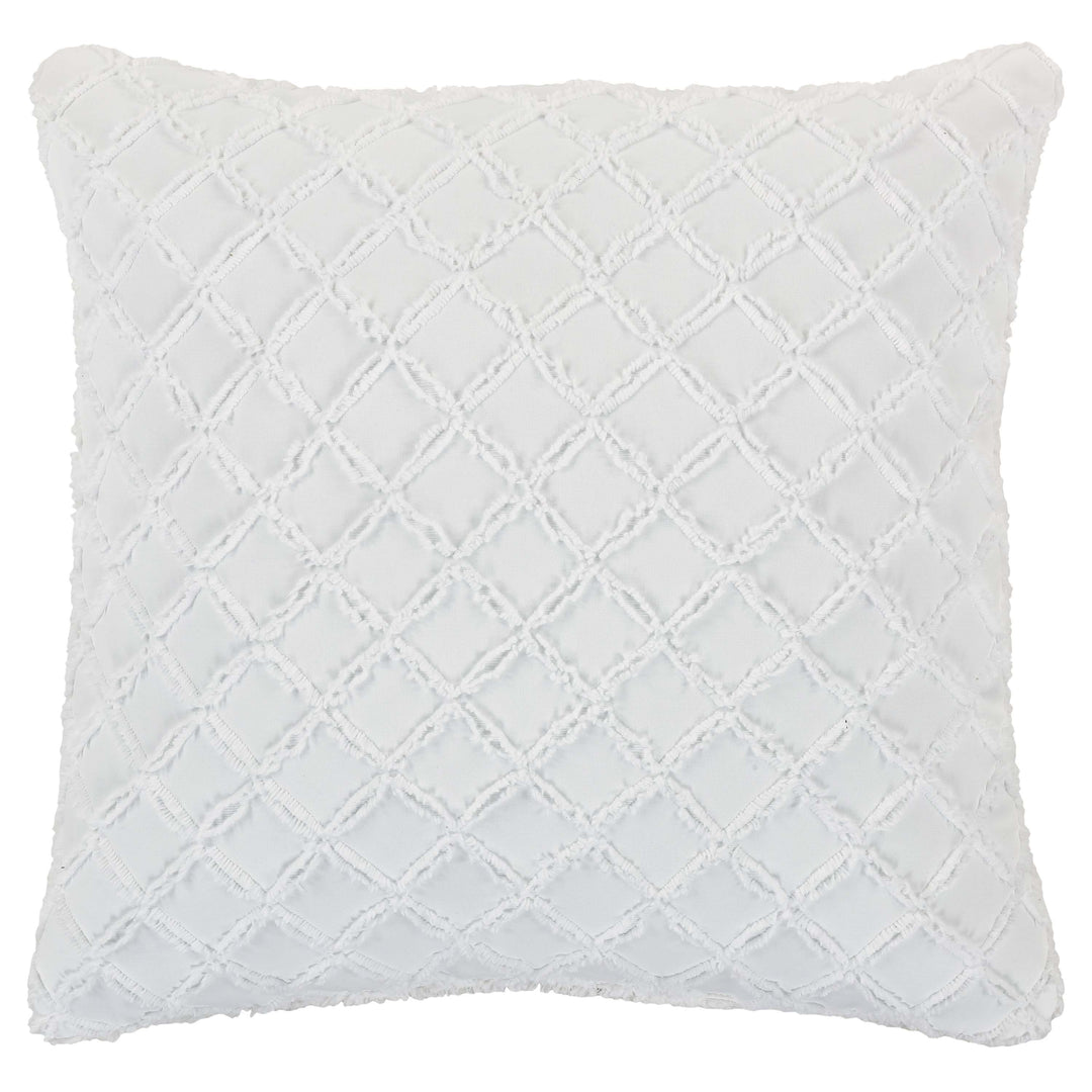 Lillian White Square Decorative Throw Pillow 20" x 20" Throw Pillows By J. Queen New York