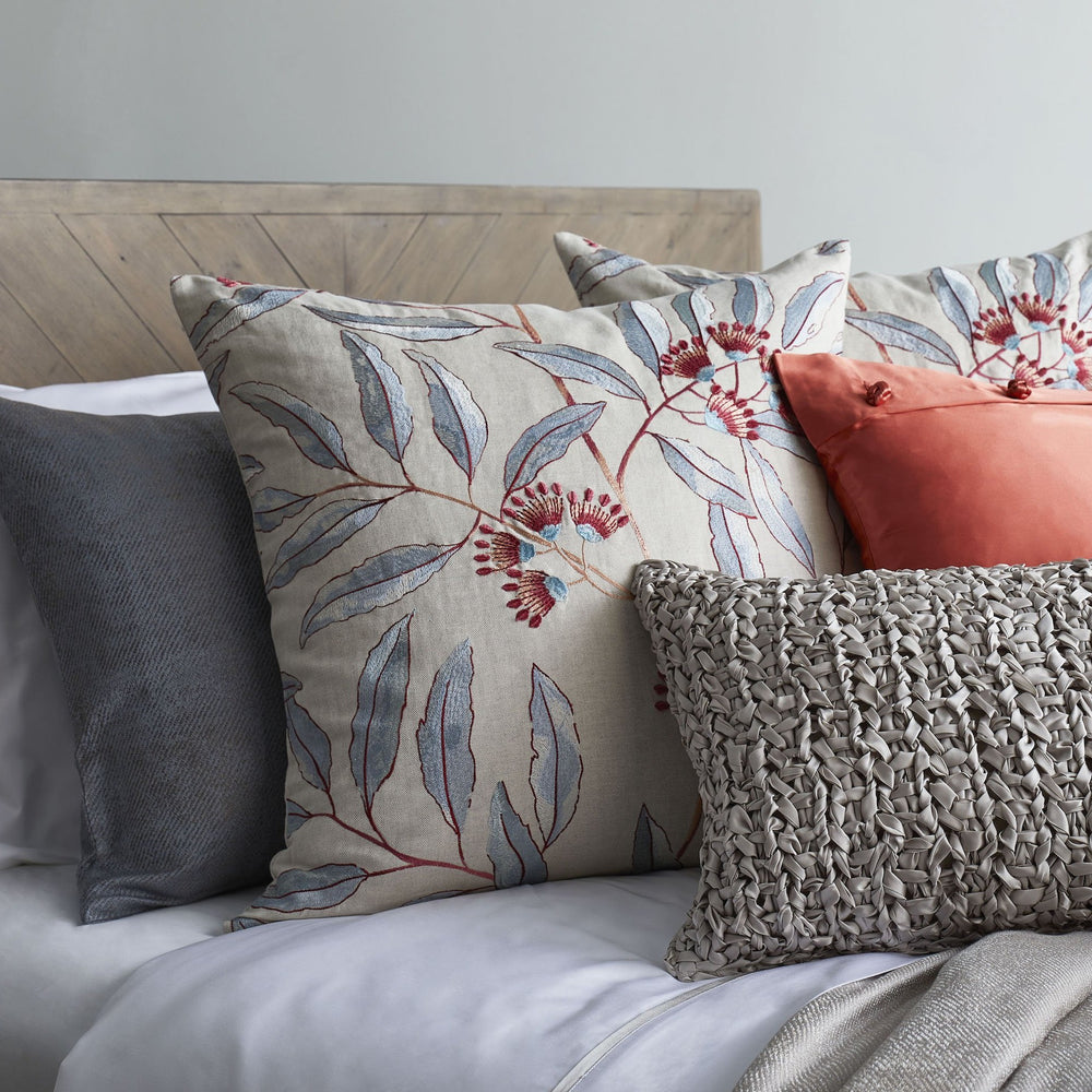 Linen Berry Square Decorative Throw Pillow 24" x 24" Throw Pillows By Ann Gish