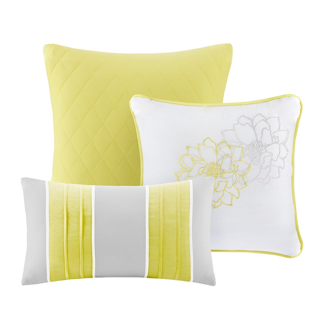 Lola Yellow 7-Piece Comforter Set Comforter Sets By JLA HOME/Olliix (E & E Co., Ltd)